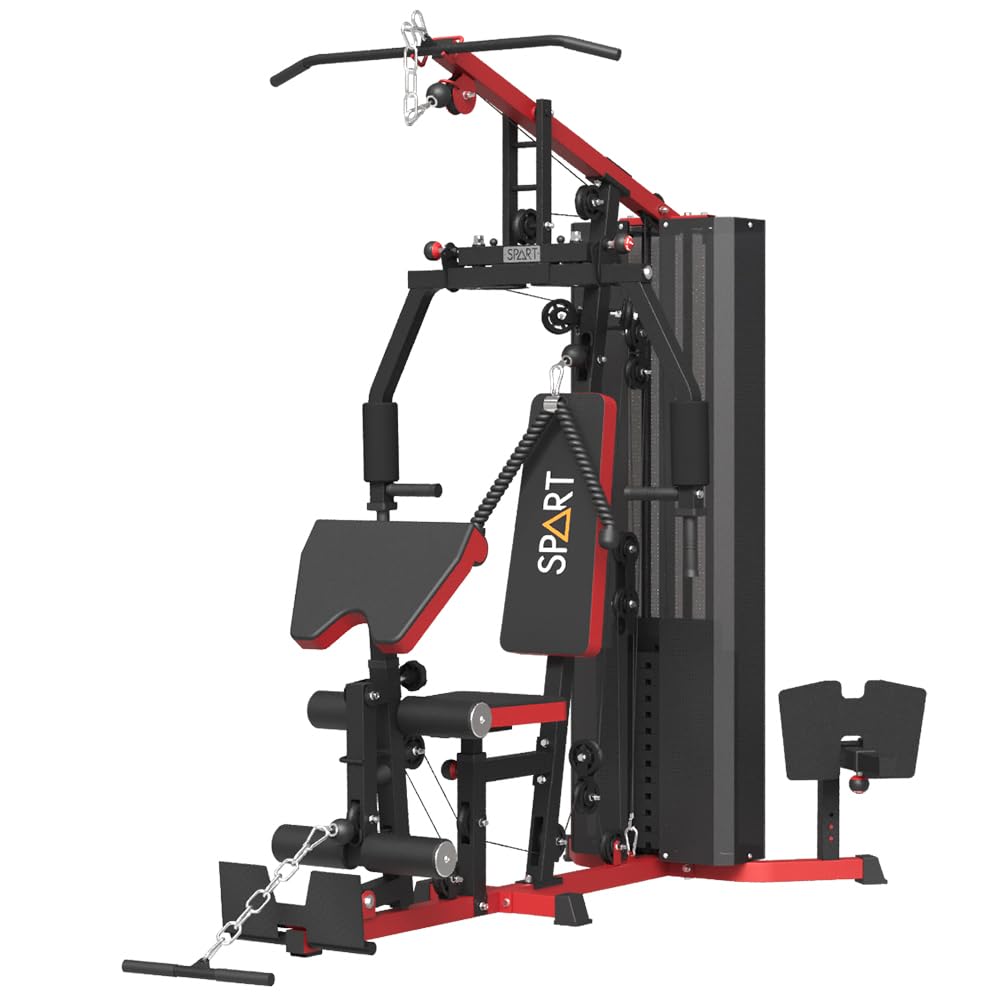 SPART Multi Gym Machine For Home Gym Station, Multi Workout Machines For Home Gym, with 160LBS Weight Stack for Leg Press & Chest Fly, All in One Workout Machine Full Body Strength Training with Pulley System