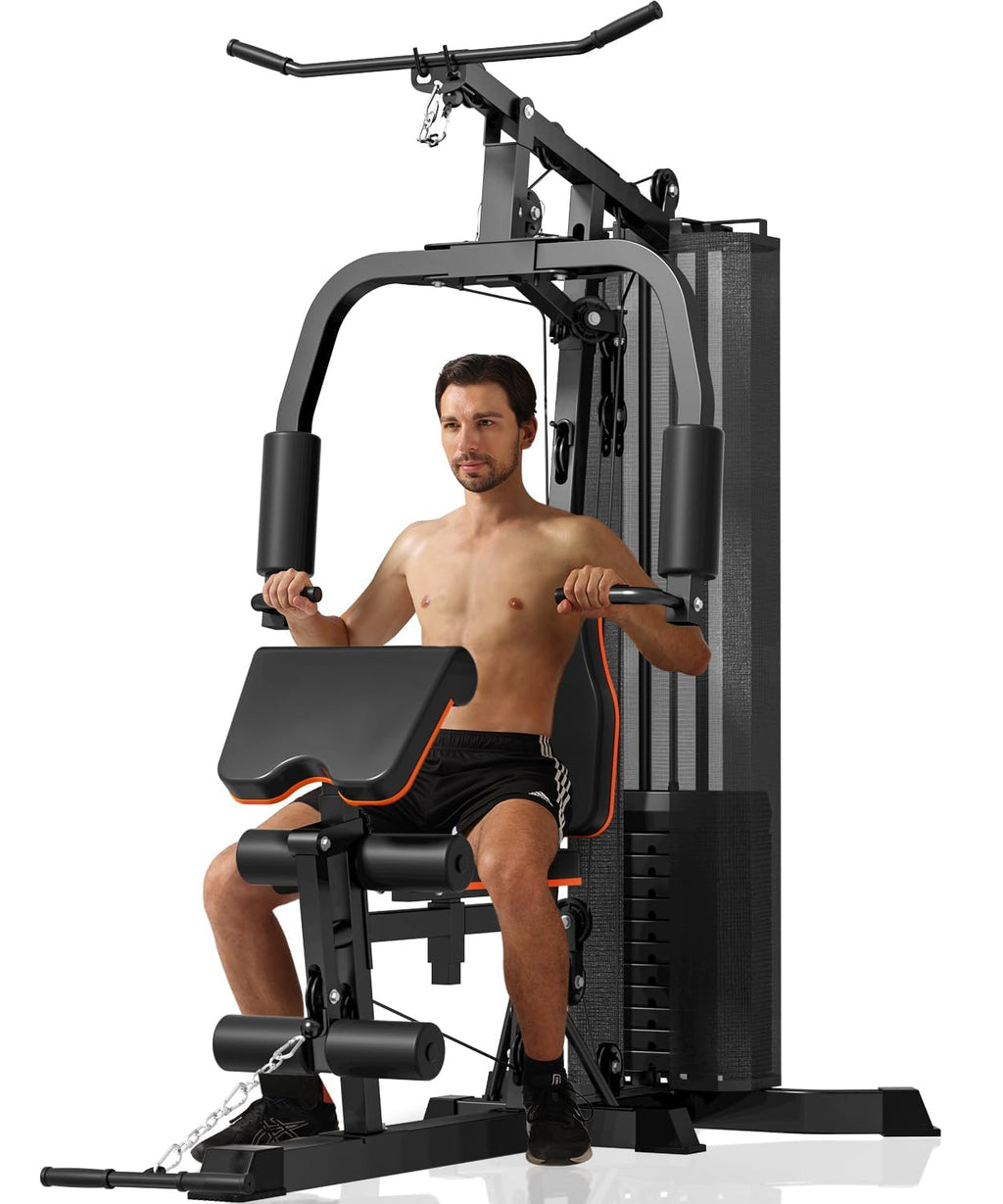 Home Gym,Workout Machine with 160LB Weight Stack,Multifunctional Workout Station for Full Body Strength Training,Exercise Equipment for Home