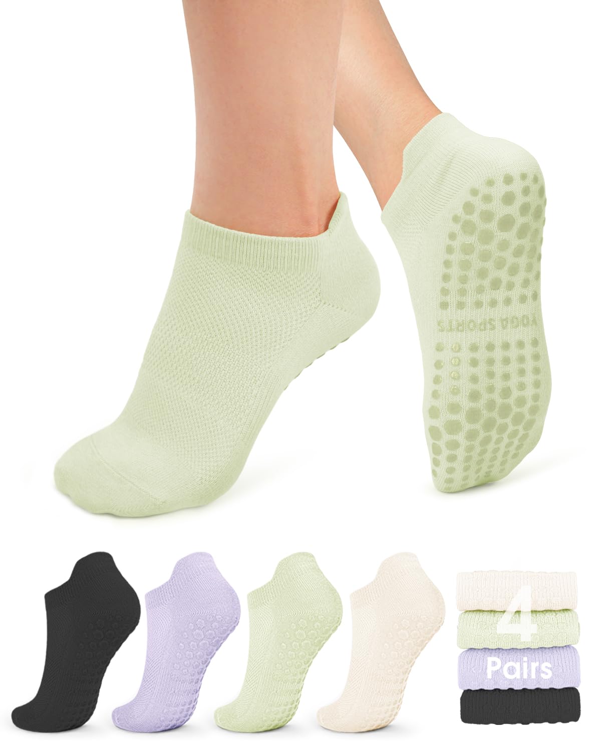 Stay safe, stable, and stylish with non-slip Pilates socks—breathable, cushioned, and perfect for yoga, barre, studio workouts, or home use. Comfort and grip in every step.