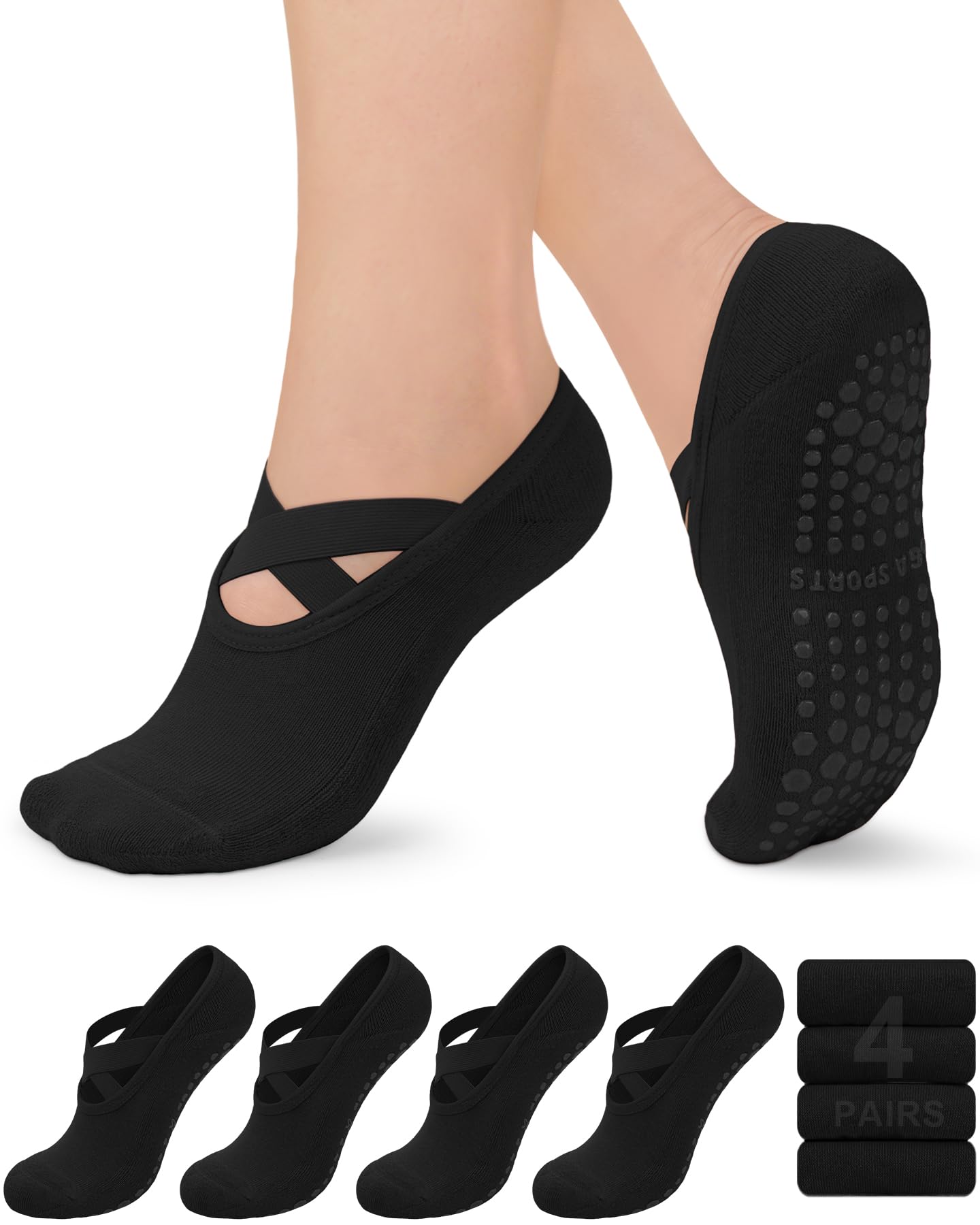 Stay safe, stable, and stylish with non-slip Pilates socks—breathable, cushioned, and perfect for yoga, barre, studio workouts, or home use. Comfort and grip in every step.