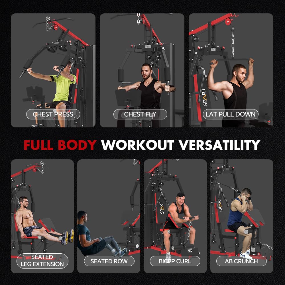 Transform your home workouts with the SPART Multi Gym Machine—durable, compact, and versatile, providing full-body strength training, adjustable resistance, and limitless exercise options in one powerful station.