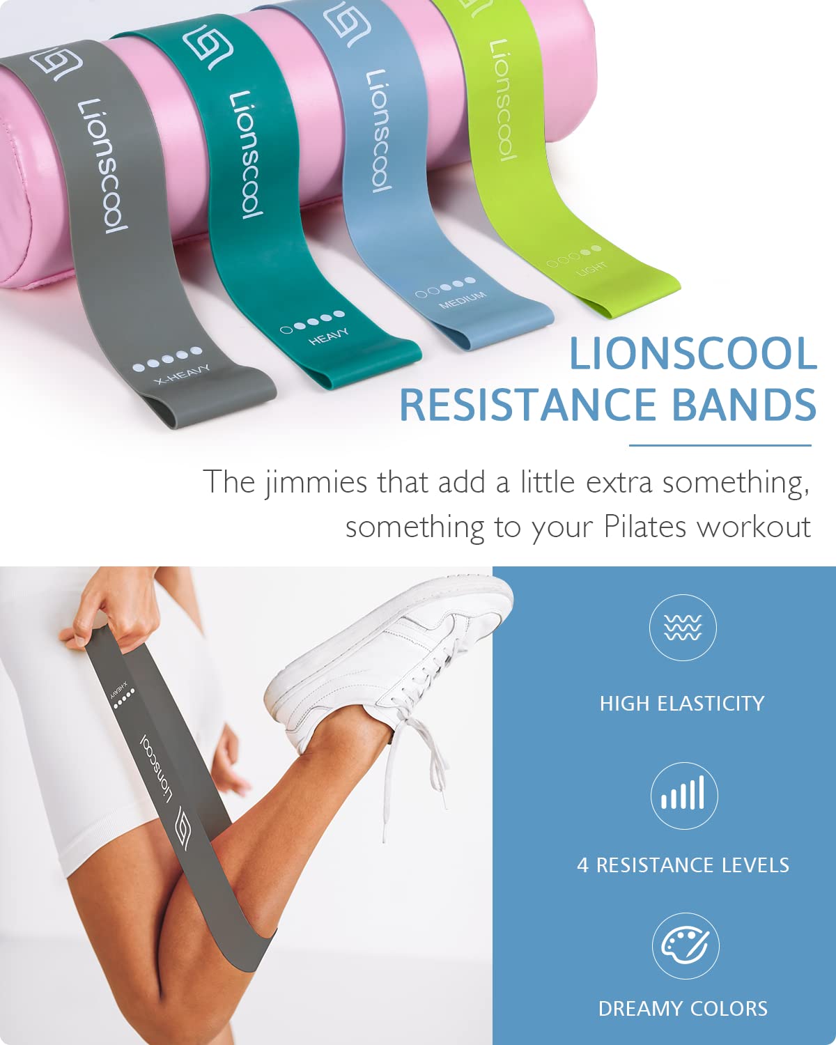 Transform your at-home Pilates practice with the LIONSCOOL Pilates Ring Set – all-in-one resistance ring, mini ball, and bands for strength, balance, and total-body toning anywhere, anytime.