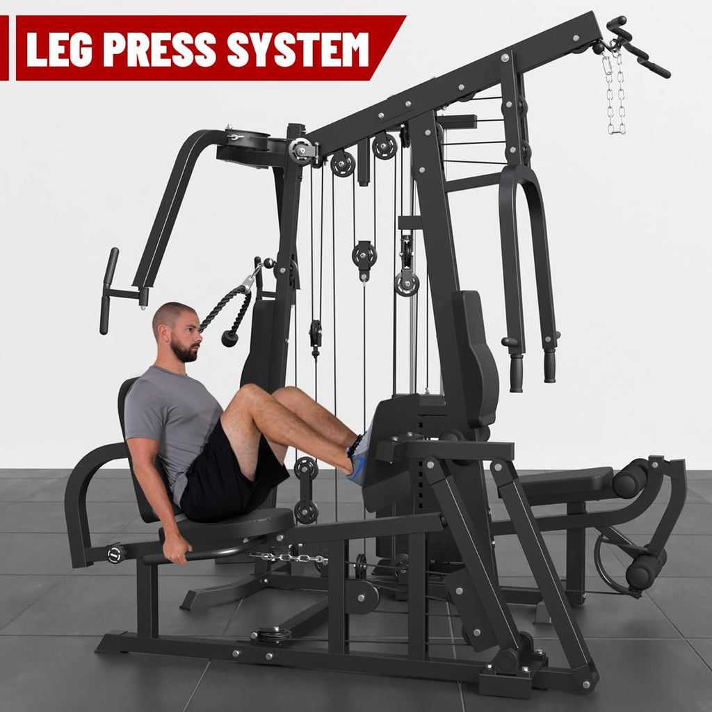 Revolutionize your home workouts with the FAGUS H Multifunction Home Gym—durable, versatile, and fully customizable, offering full-body strength training with smooth, silent operation and limitless exercise options.