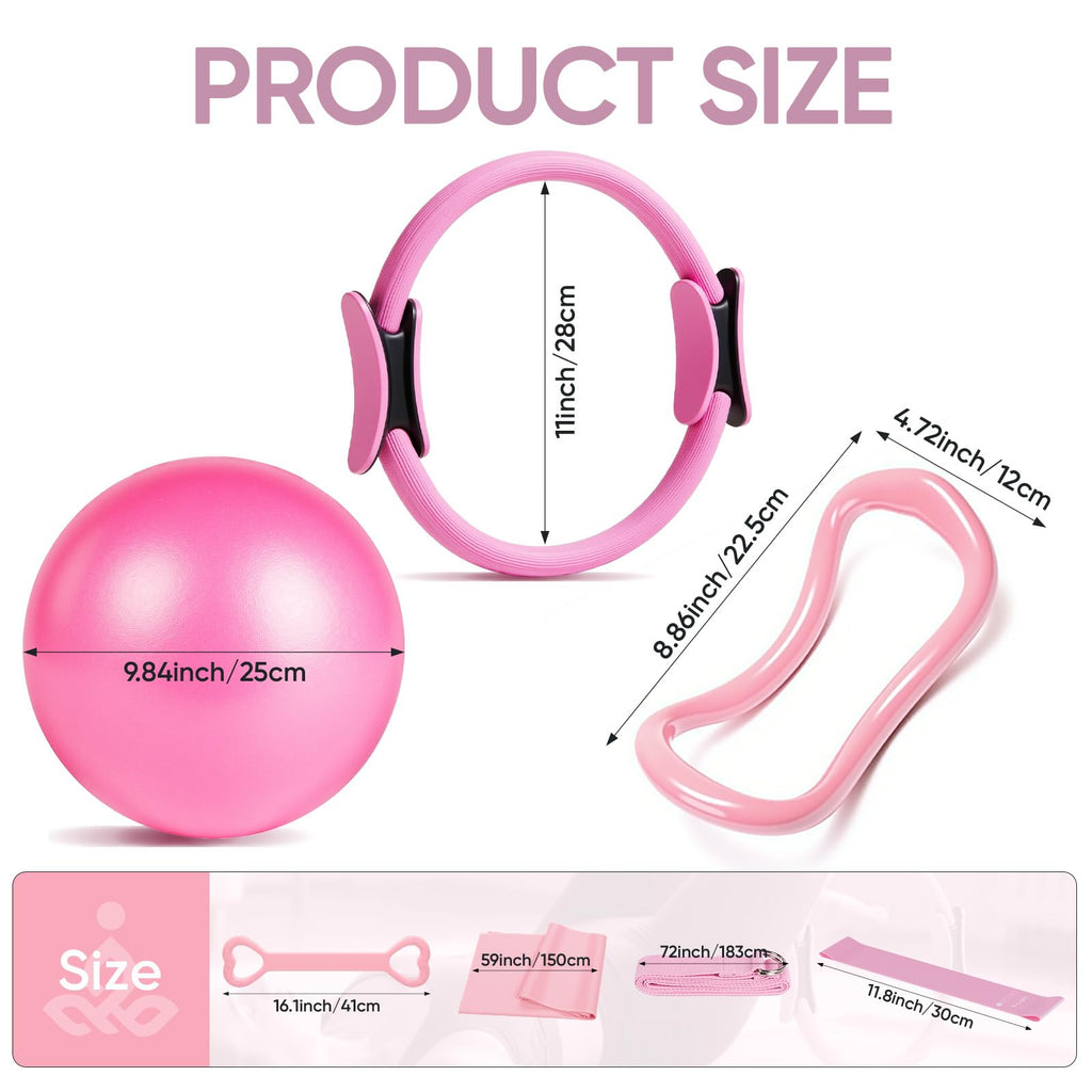 Achieve full-body toning, strength, and flexibility anywhere with the Home Pilates Kit—durable, all-in-one, non-slip, and portable, perfect for beginners and advanced Pilates enthusiasts alike.