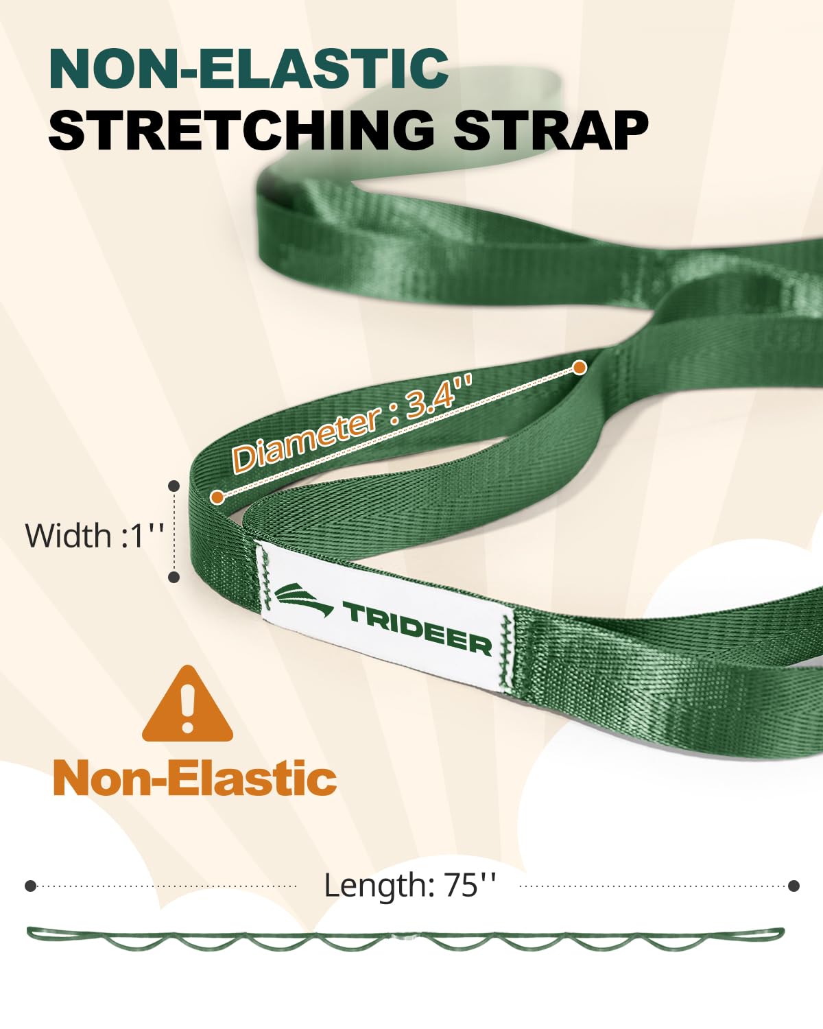 Boost flexibility, recover faster, and stretch safely with the Trideer 10-Loop Stretching Strap – durable, non-elastic, versatile for yoga, Pilates, physical therapy, and home or gym workouts.