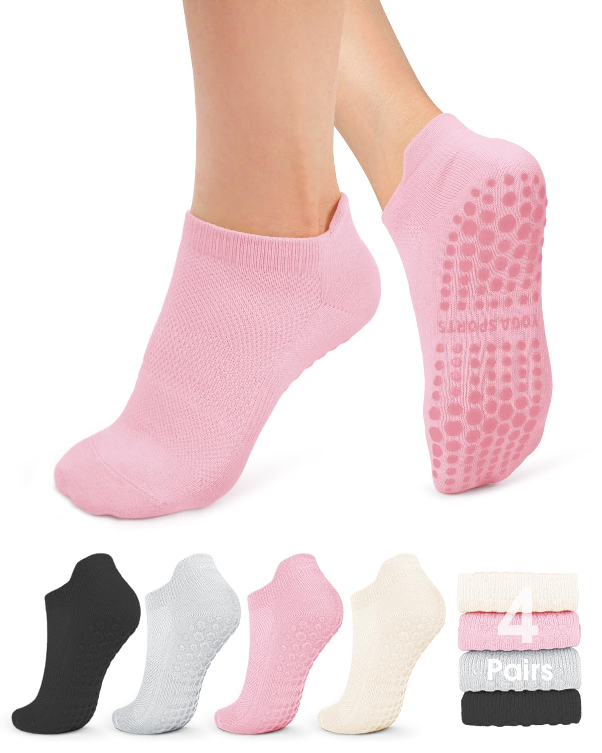 Stay safe, stable, and stylish with non-slip Pilates socks—breathable, cushioned, and perfect for yoga, barre, studio workouts, or home use. Comfort and grip in every step.