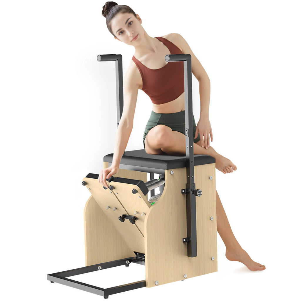 Transform your home into a professional Pilates studio—build strength, improve posture, and sculpt your entire body with smooth, controlled movements on this compact, studio-quality Wunda Chair.