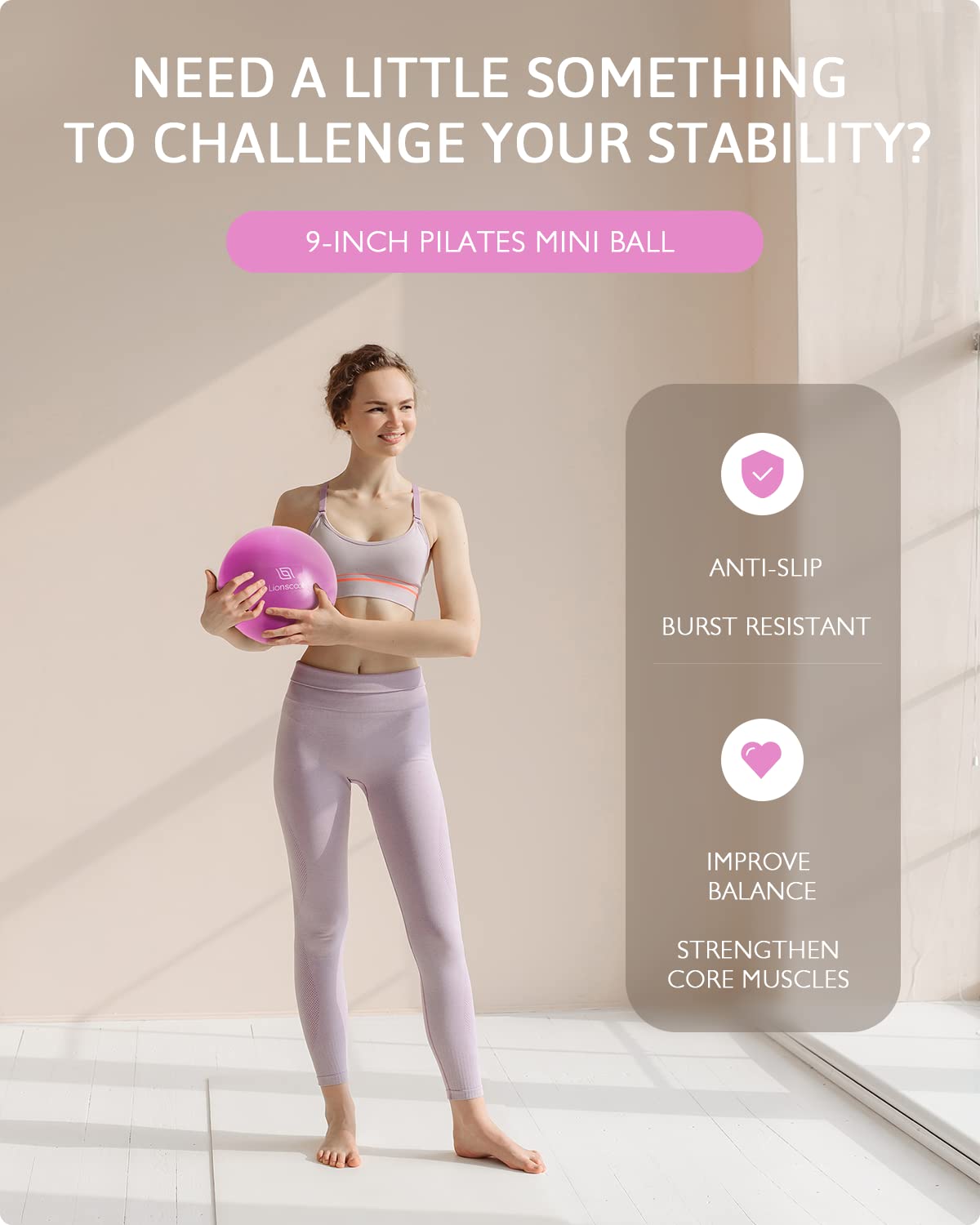 Transform your at-home Pilates practice with the LIONSCOOL Pilates Ring Set – all-in-one resistance ring, mini ball, and bands for strength, balance, and total-body toning anywhere, anytime.