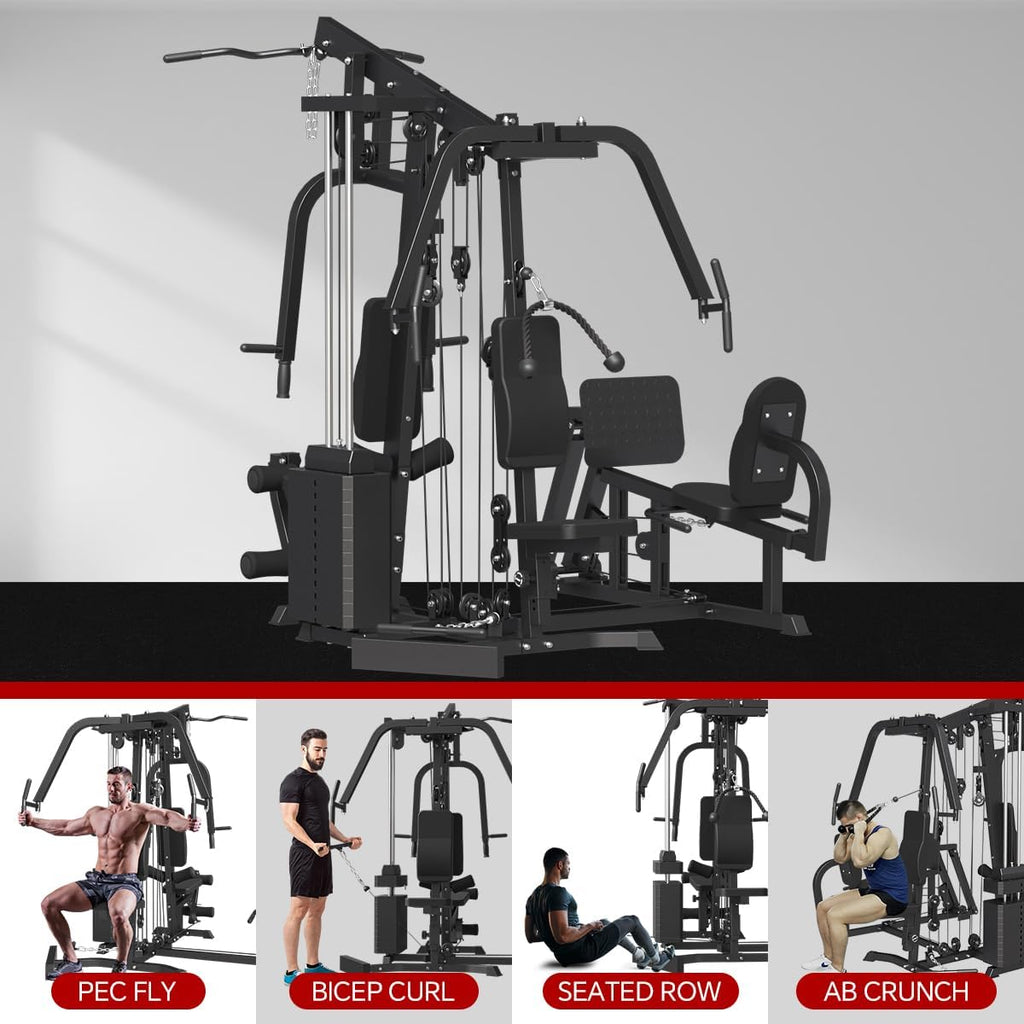 Revolutionize your home workouts with the FAGUS H Multifunction Home Gym—durable, versatile, and fully customizable, offering full-body strength training with smooth, silent operation and limitless exercise options.