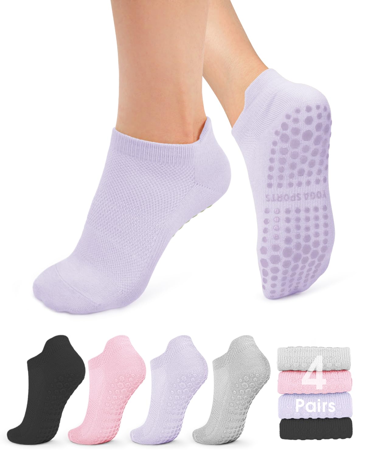 Stay safe, stable, and stylish with non-slip Pilates socks—breathable, cushioned, and perfect for yoga, barre, studio workouts, or home use. Comfort and grip in every step.