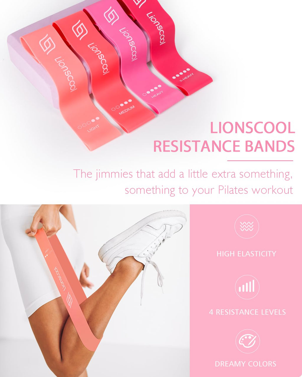 Transform your at-home Pilates practice with the LIONSCOOL Pilates Ring Set – all-in-one resistance ring, mini ball, and bands for strength, balance, and total-body toning anywhere, anytime.