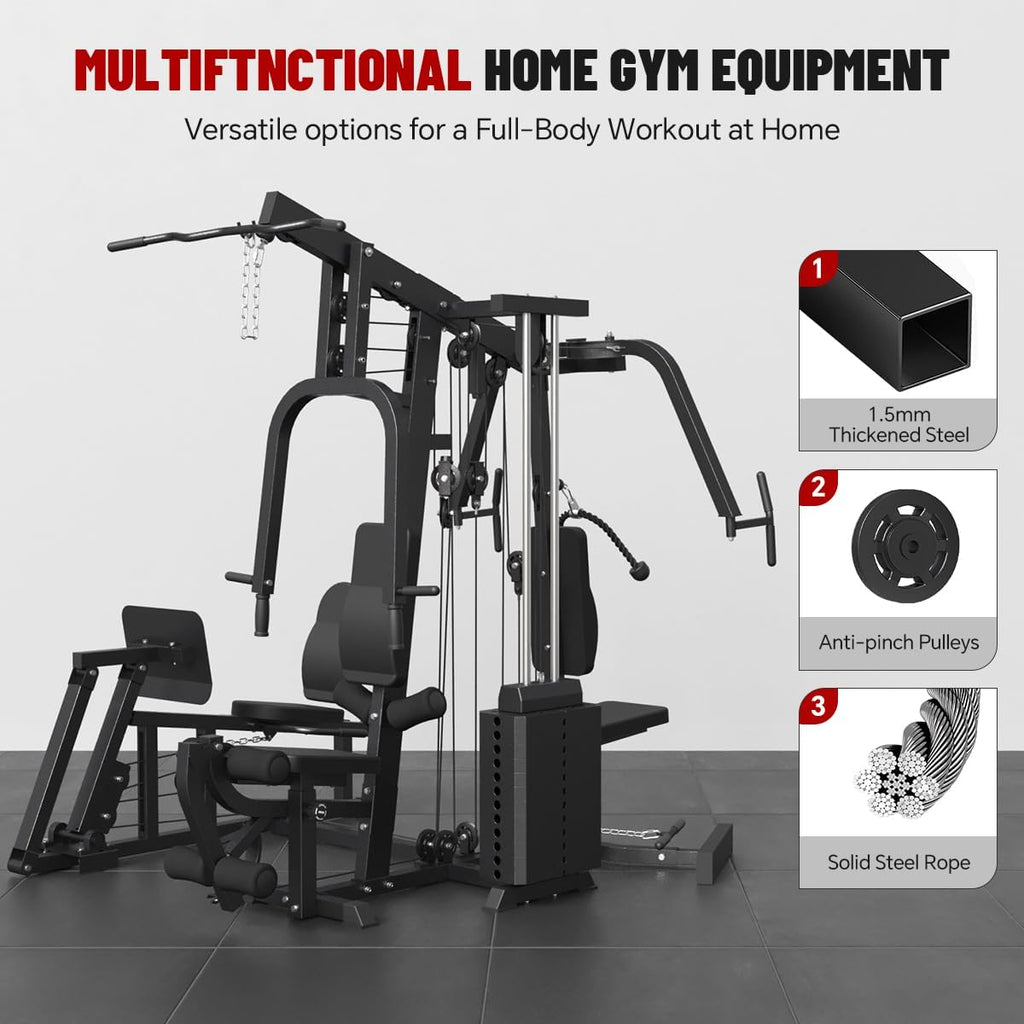 Revolutionize your home workouts with the FAGUS H Multifunction Home Gym—durable, versatile, and fully customizable, offering full-body strength training with smooth, silent operation and limitless exercise options.
