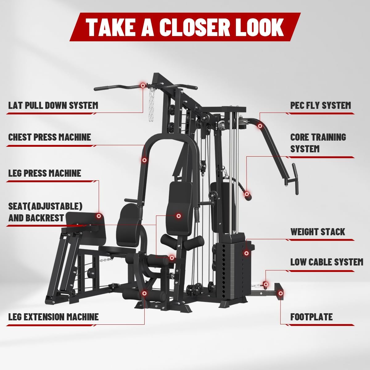 Revolutionize your home workouts with the FAGUS H Multifunction Home Gym—durable, versatile, and fully customizable, offering full-body strength training with smooth, silent operation and limitless exercise options.