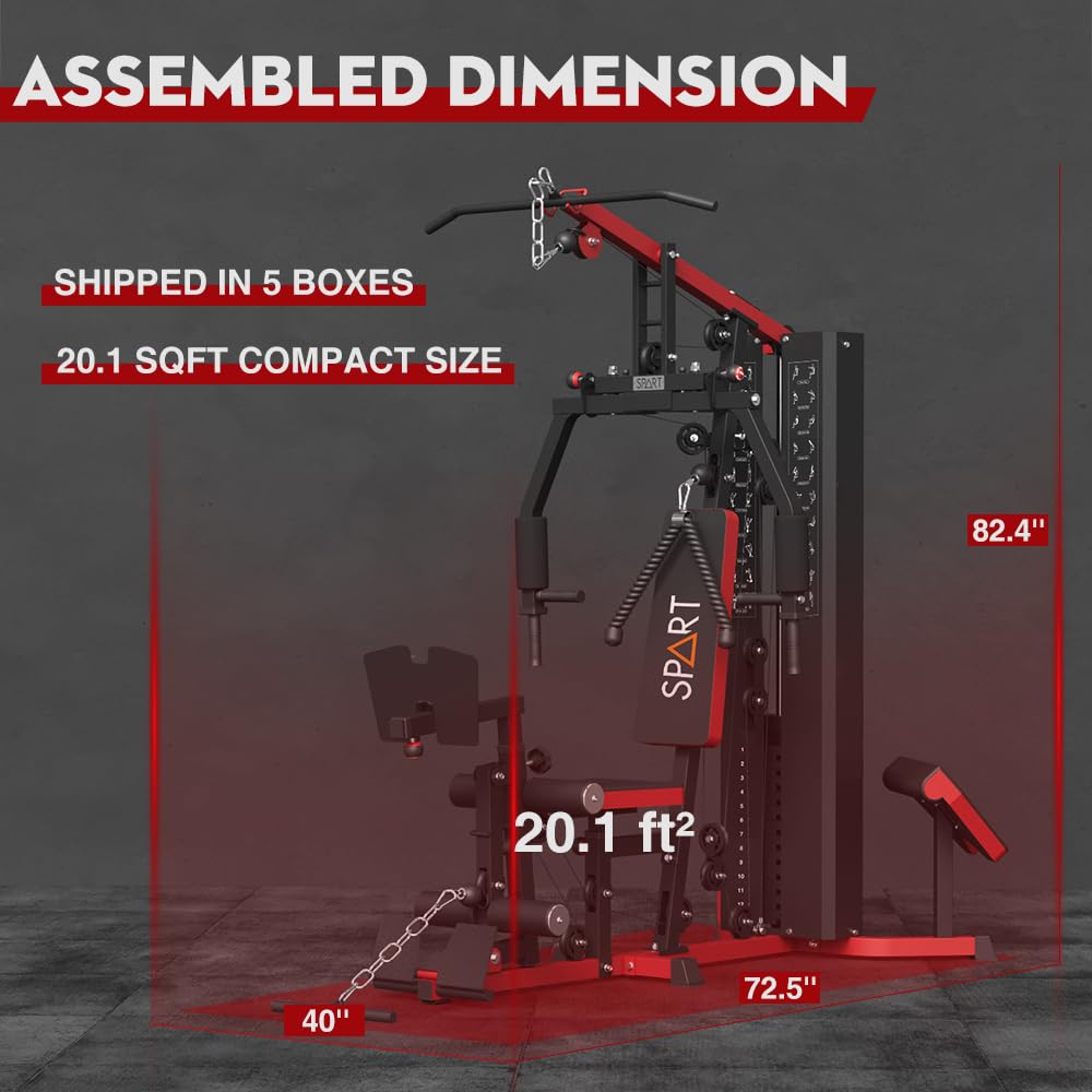 Transform your home workouts with the SPART Multi Gym Machine—durable, compact, and versatile, providing full-body strength training, adjustable resistance, and limitless exercise options in one powerful station.