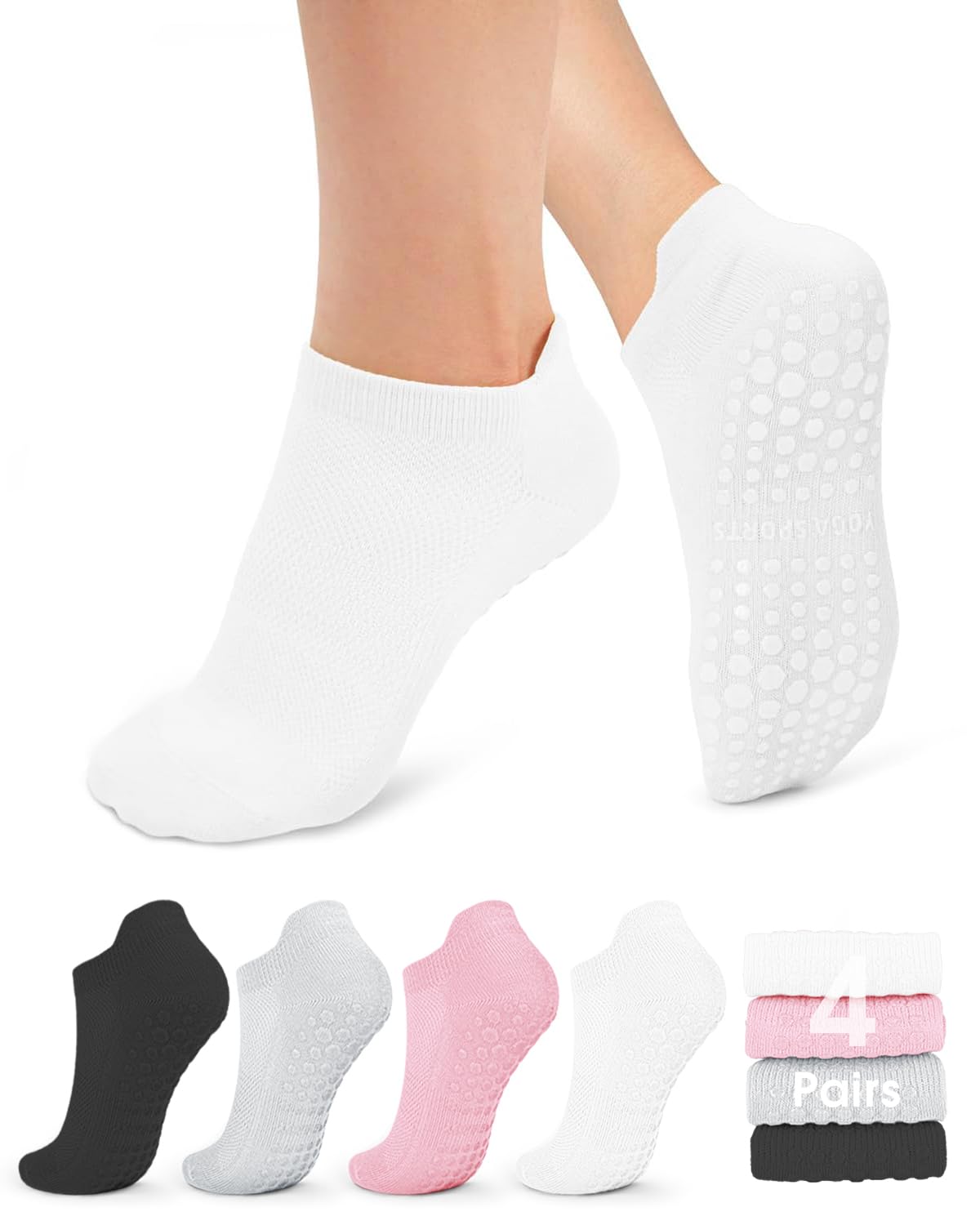 Stay safe, stable, and stylish with non-slip Pilates socks—breathable, cushioned, and perfect for yoga, barre, studio workouts, or home use. Comfort and grip in every step.