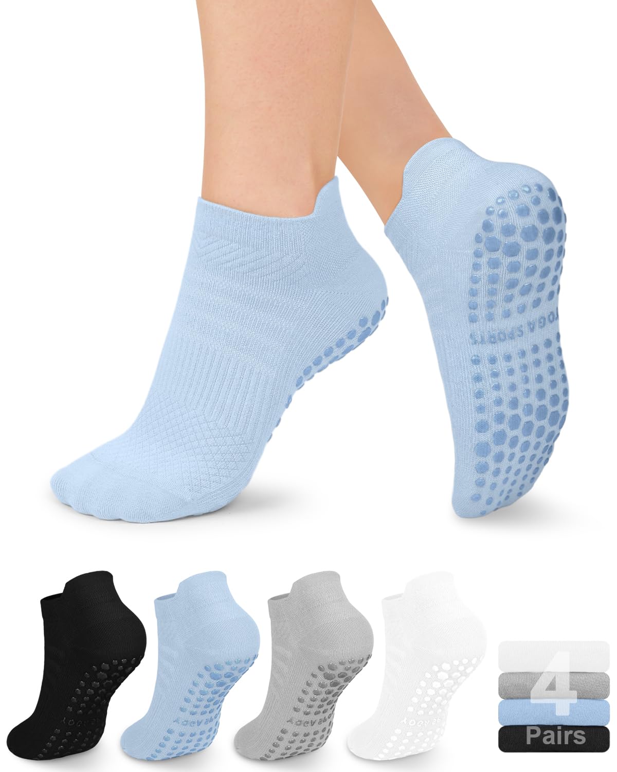 Stay safe, stable, and stylish with non-slip Pilates socks—breathable, cushioned, and perfect for yoga, barre, studio workouts, or home use. Comfort and grip in every step.