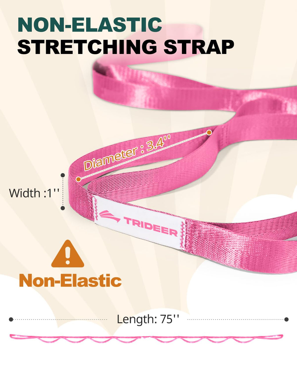 Boost flexibility, recover faster, and stretch safely with the Trideer 10-Loop Stretching Strap – durable, non-elastic, versatile for yoga, Pilates, physical therapy, and home or gym workouts.