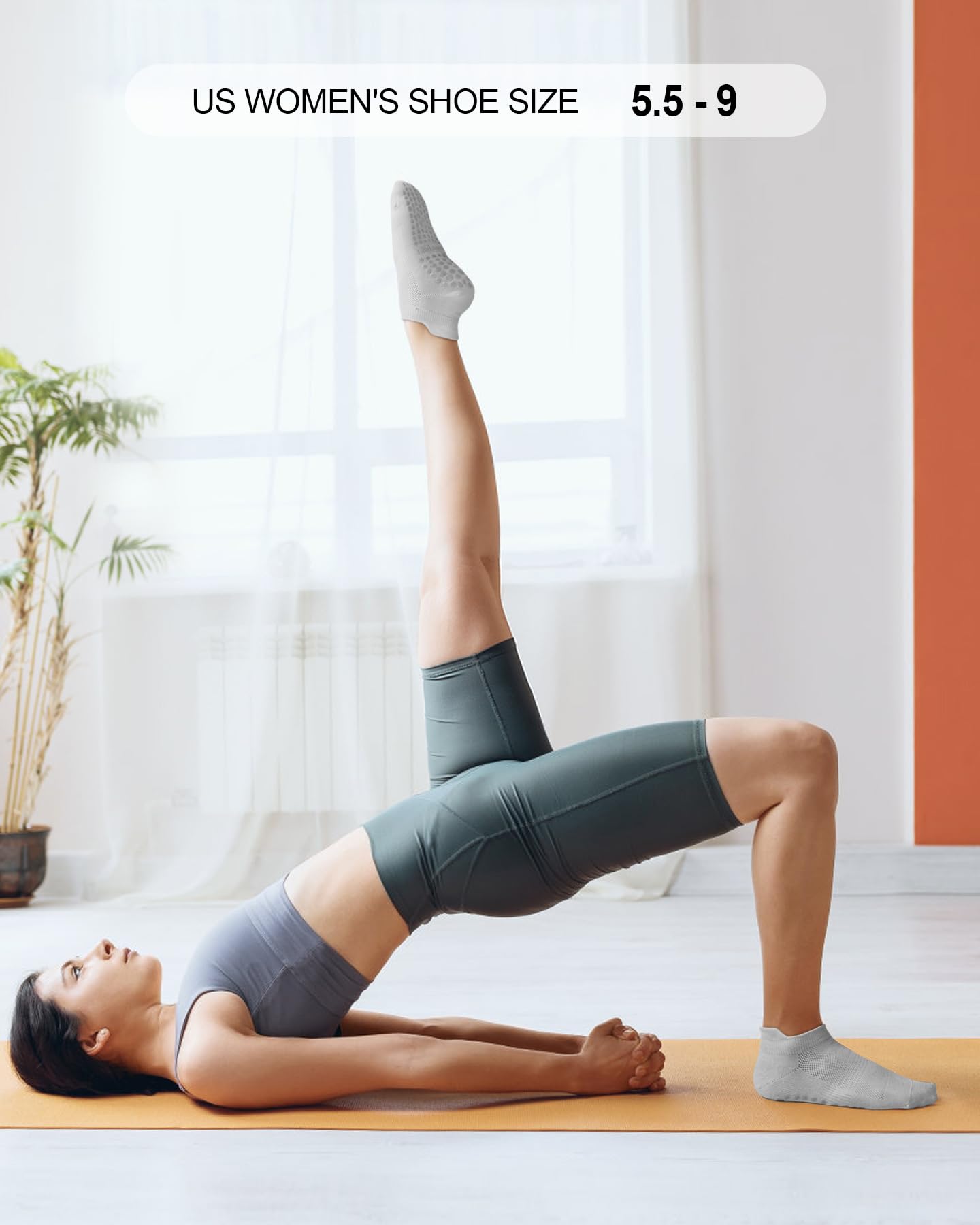 Stay safe, stable, and stylish with non-slip Pilates socks—breathable, cushioned, and perfect for yoga, barre, studio workouts, or home use. Comfort and grip in every step.