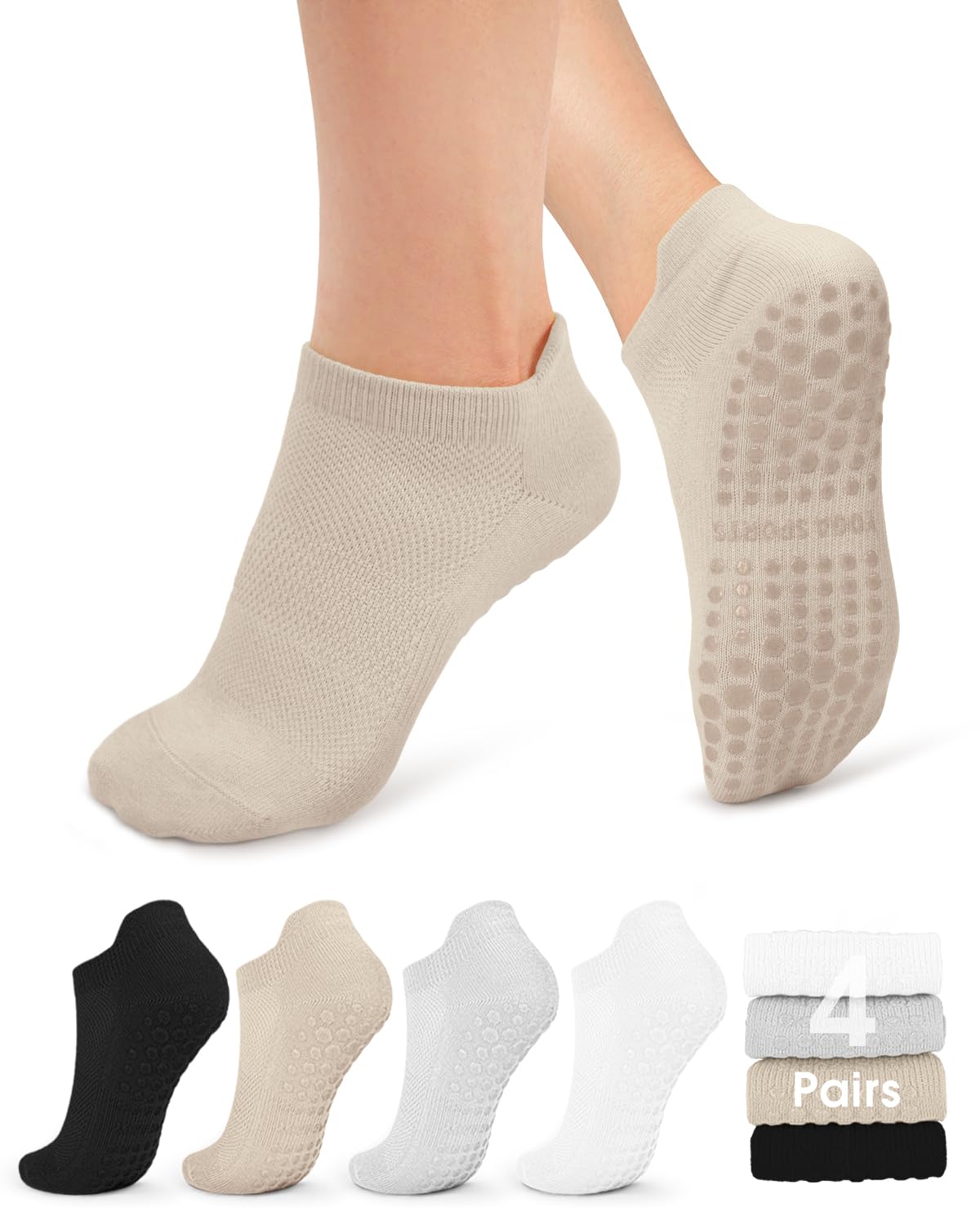 Stay safe, stable, and stylish with non-slip Pilates socks—breathable, cushioned, and perfect for yoga, barre, studio workouts, or home use. Comfort and grip in every step.
