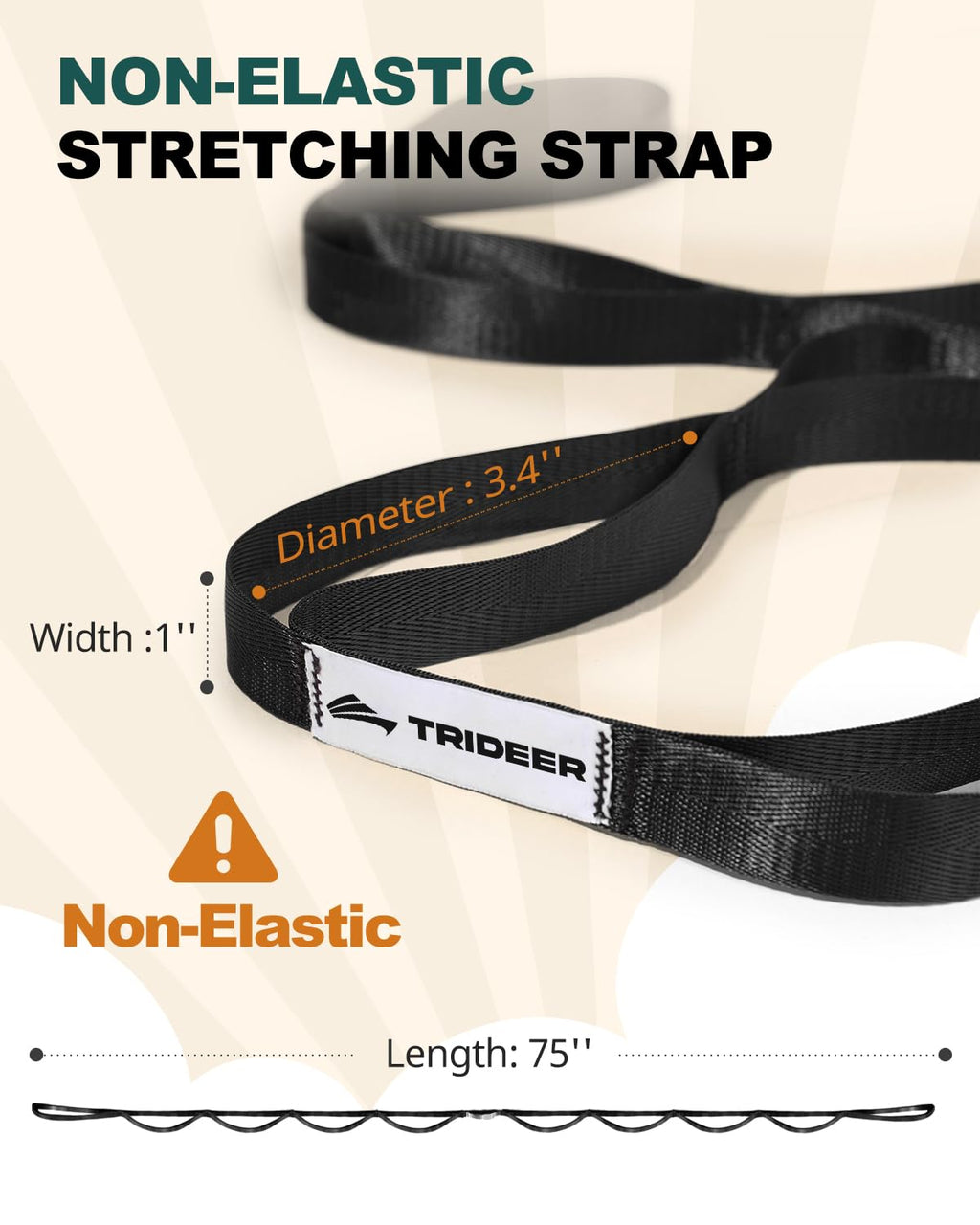 Boost flexibility, recover faster, and stretch safely with the Trideer 10-Loop Stretching Strap – durable, non-elastic, versatile for yoga, Pilates, physical therapy, and home or gym workouts.