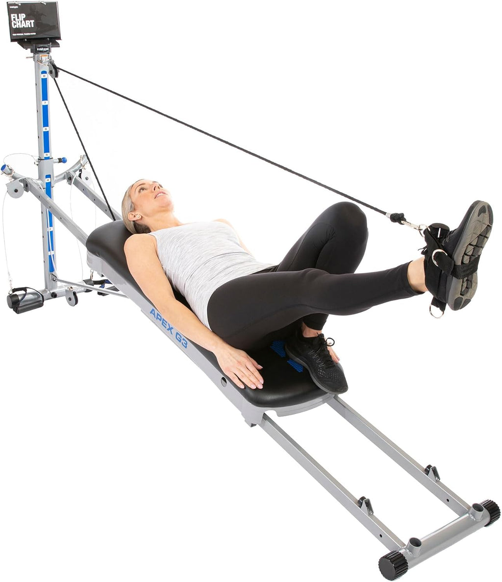 Total Gym APEX G3 Incline Weight Trainer Machine Equipment with 8 Resistance Levels - Heavy-Duty Home Workout and Exercise System for Indoor Training