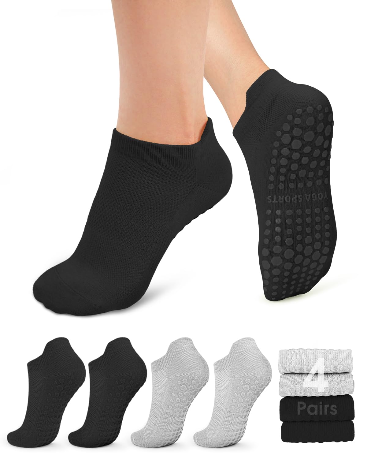 Stay safe, stable, and stylish with non-slip Pilates socks—breathable, cushioned, and perfect for yoga, barre, studio workouts, or home use. Comfort and grip in every step.