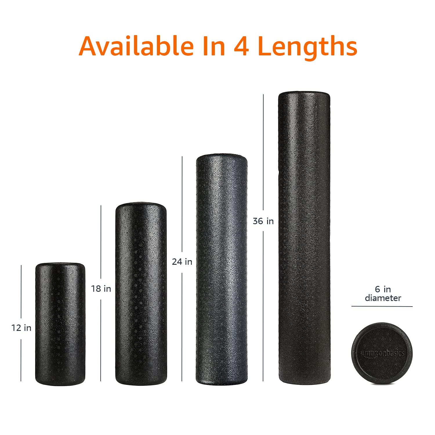 Relieve tension, improve balance, and boost flexibility with the Amazon Basics High-Density Foam Roller – firm, durable, portable, and perfect for home, gym, yoga, Pilates, and recovery workouts.