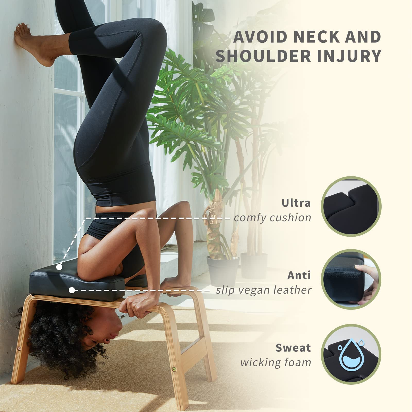 Build strength, improve balance, and relieve stress safely with the Restrial Life Yoga Headstand Bench—perfect for beginners and experts alike, offering comfort, stability, and total-body benefits at home or gym.