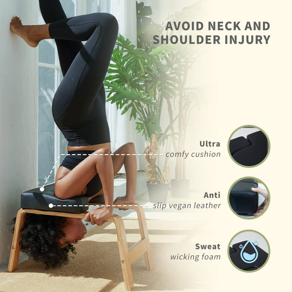 Build strength, improve balance, and relieve stress safely with the Restrial Life Yoga Headstand Bench—perfect for beginners and experts alike, offering comfort, stability, and total-body benefits at home or gym.