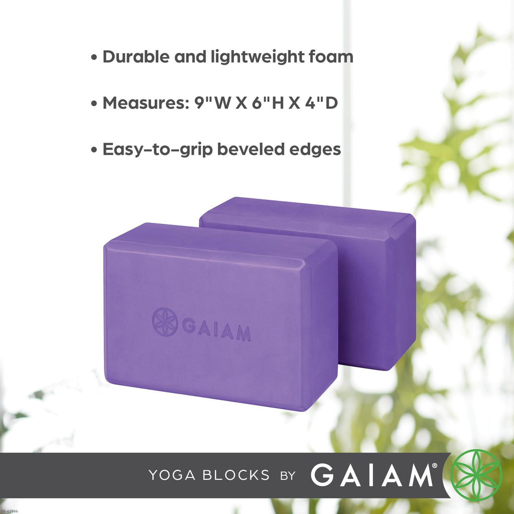 nhance stability, balance, and flexibility with the Gaiam Yoga Block & Strap Combo – durable, non-slip foam block and cotton strap help deepen stretches and safely modify poses for all skill levels.