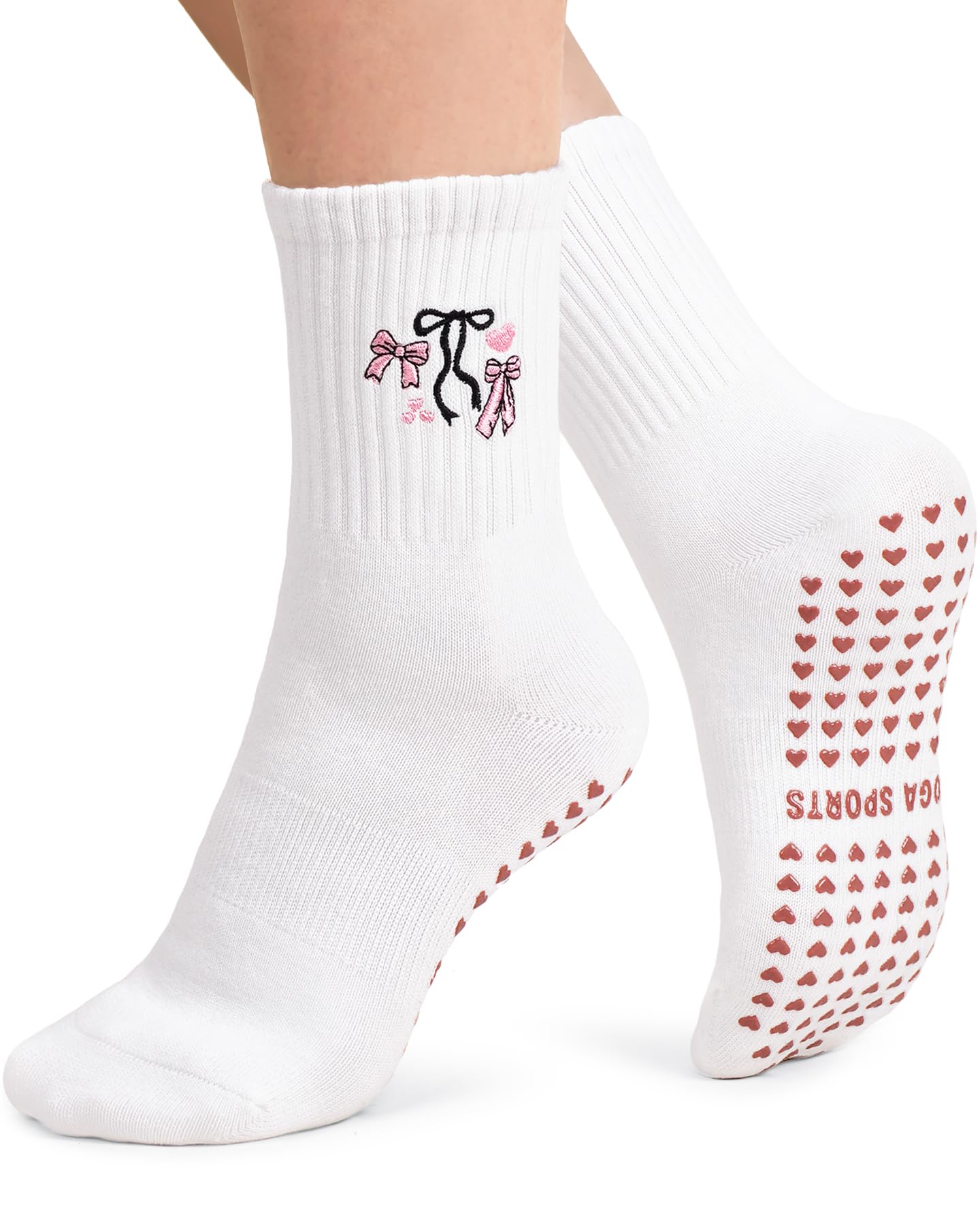 Stay safe, stable, and stylish with non-slip Pilates socks—breathable, cushioned, and perfect for yoga, barre, studio workouts, or home use. Comfort and grip in every step.