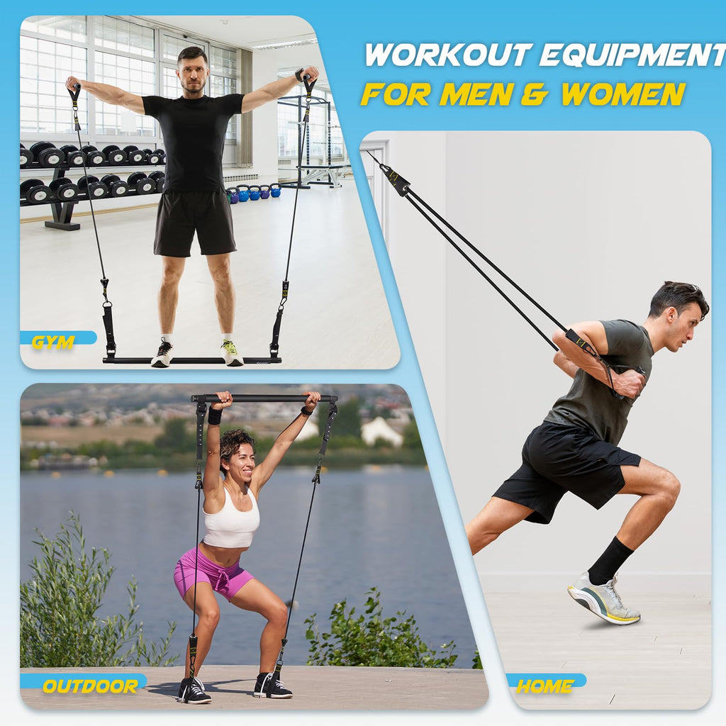 Achieve full-body strength, flexibility, and toning anywhere with the COFOF Pilates Bar Kit – adjustable resistance bands, padded handles, and portable design make home, travel, and outdoor workouts easy and effective.