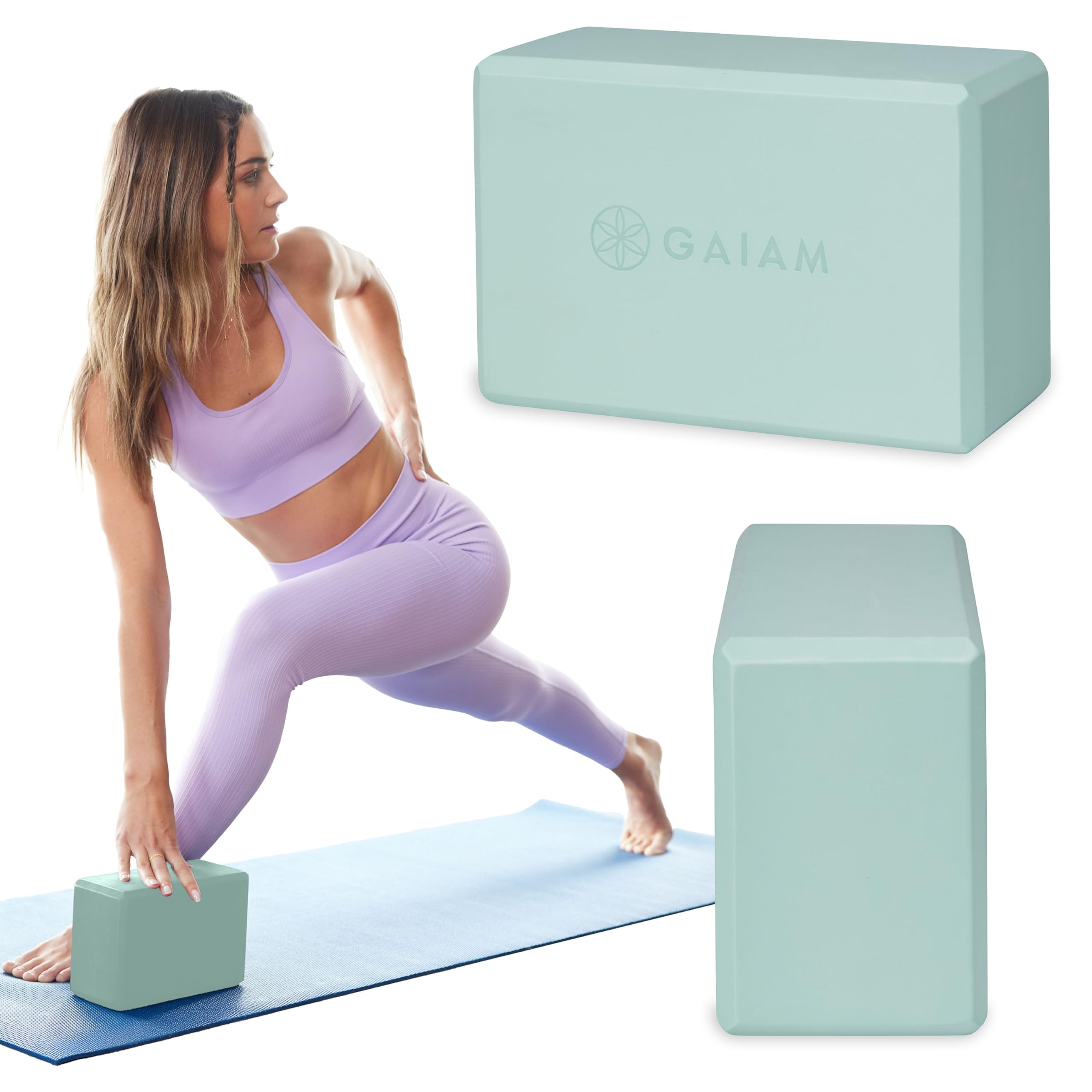 nhance stability, balance, and flexibility with the Gaiam Yoga Block & Strap Combo – durable, non-slip foam block and cotton strap help deepen stretches and safely modify poses for all skill levels.