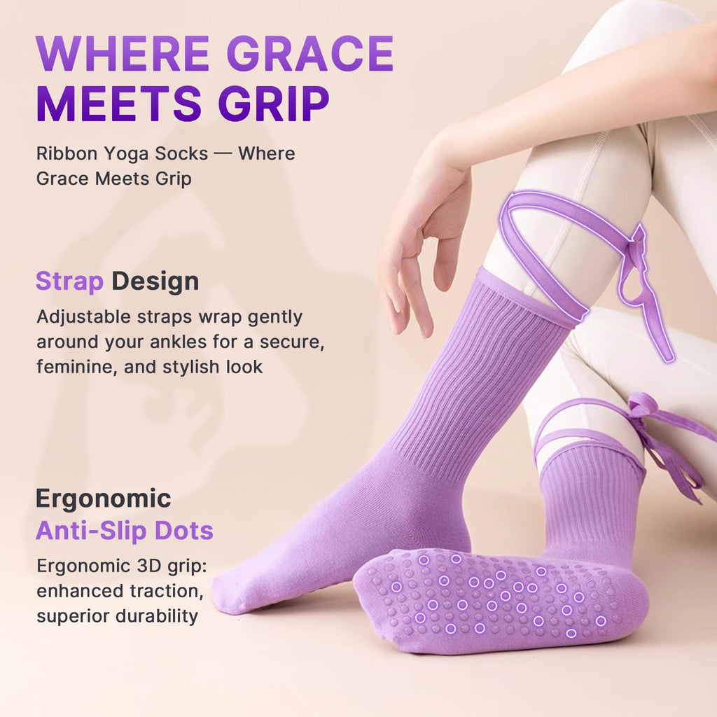 Train with confidence and comfort—these non-slip Pilates yoga socks deliver secure grip, breathable support, and stylish design for every workout, from barre to yoga and beyond.