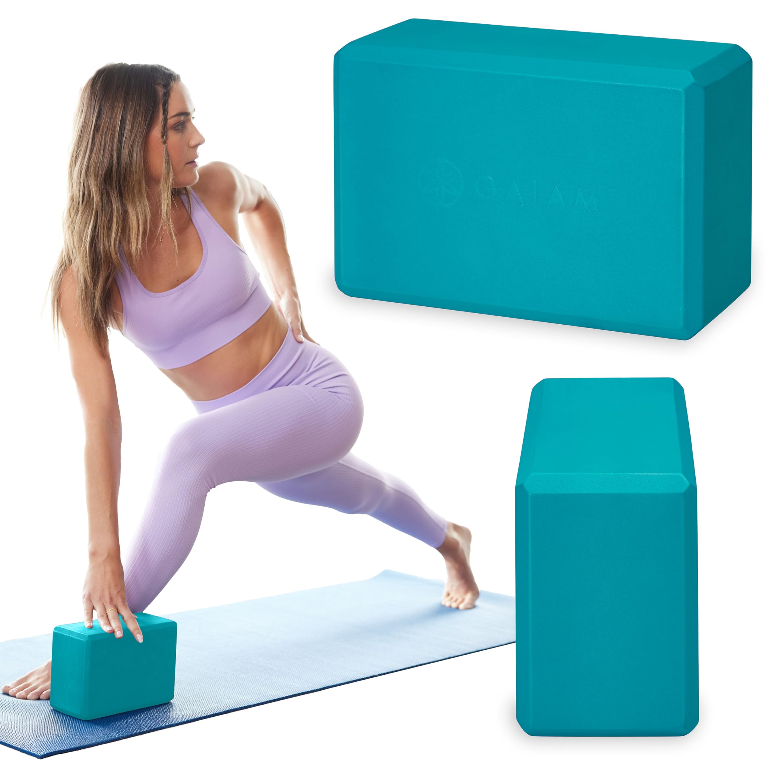 nhance stability, balance, and flexibility with the Gaiam Yoga Block & Strap Combo – durable, non-slip foam block and cotton strap help deepen stretches and safely modify poses for all skill levels.