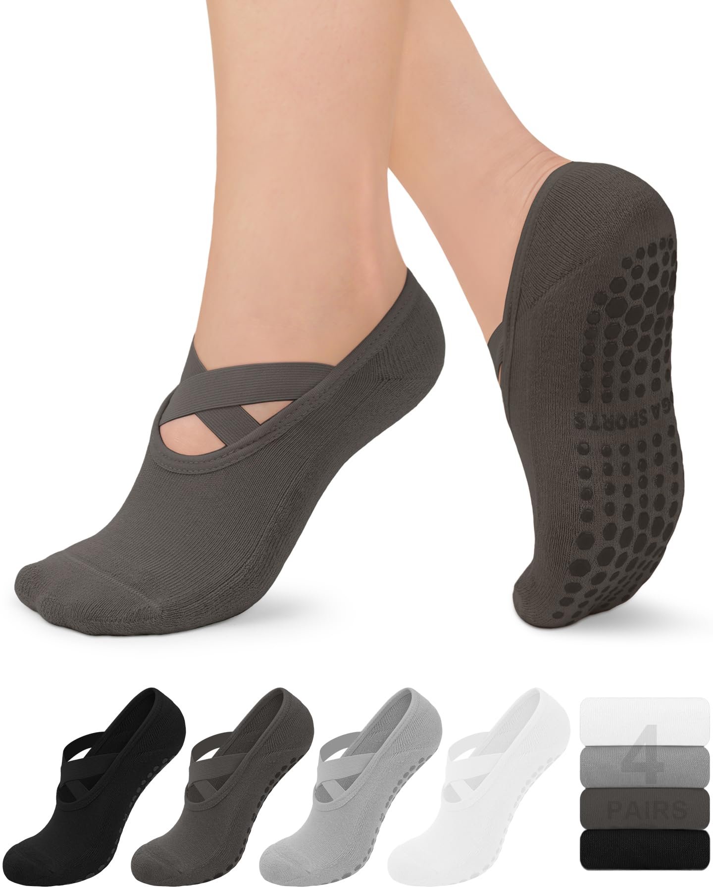 Stay safe, stable, and stylish with non-slip Pilates socks—breathable, cushioned, and perfect for yoga, barre, studio workouts, or home use. Comfort and grip in every step.