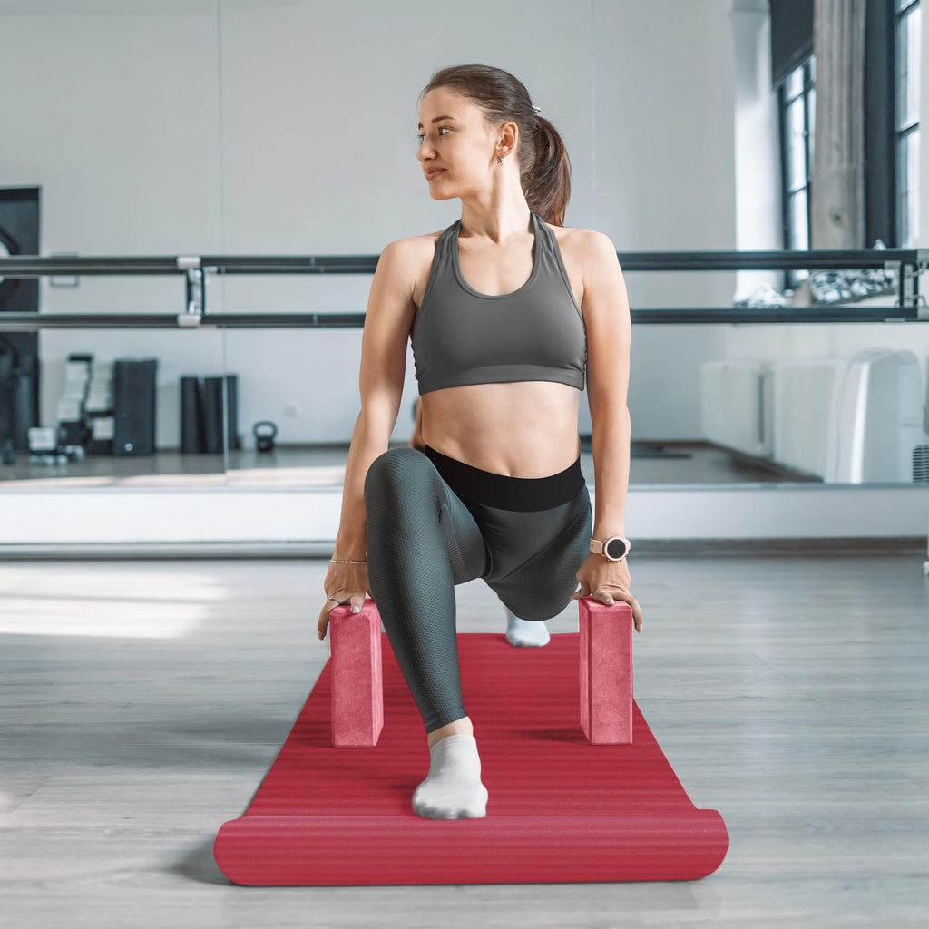 Master your yoga practice anywhere with the BalanceFrom 7-Piece Yoga Set – extra-thick mat, blocks, strap, towels, and knee pad for comfort, stability, and complete support at home or on-the-go.