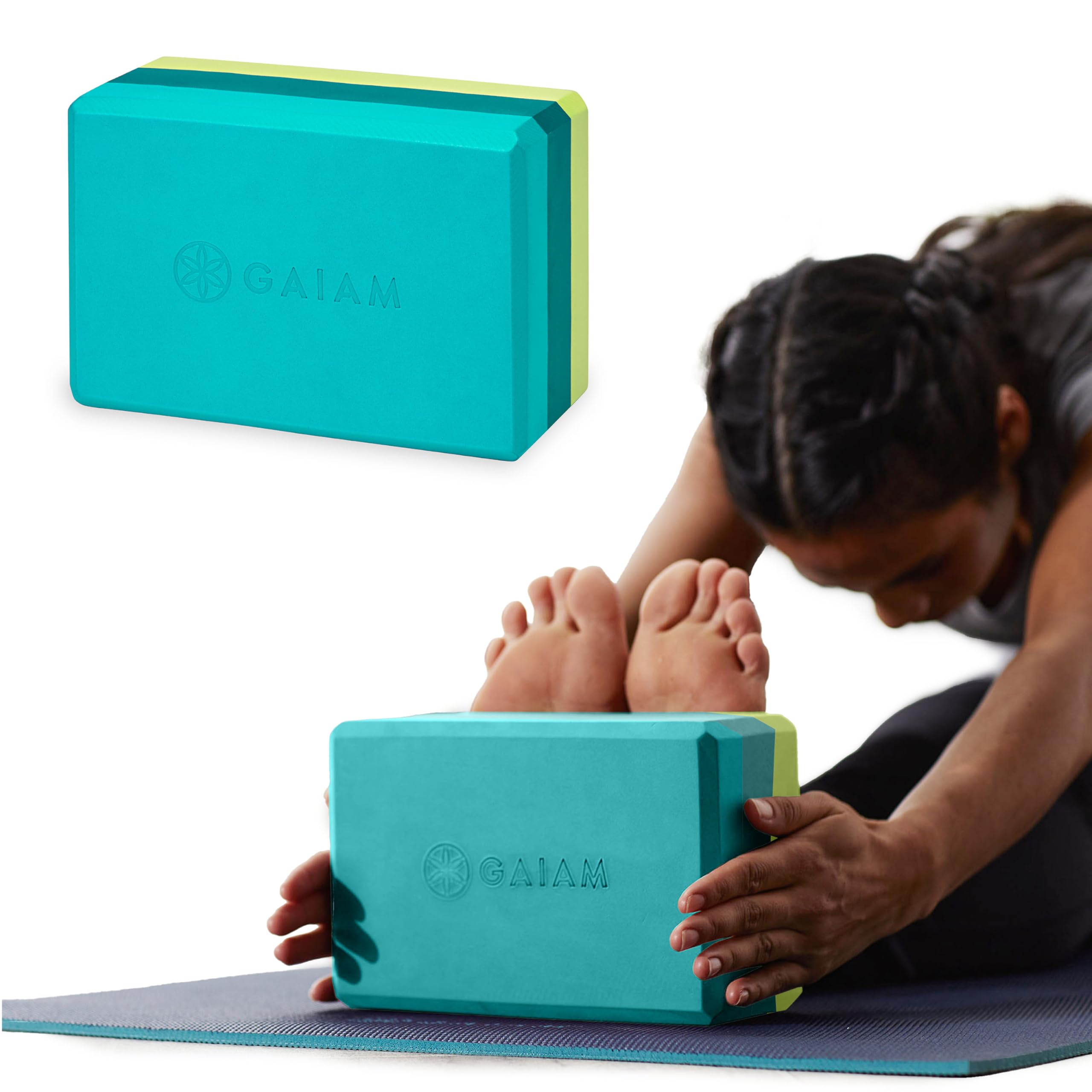 nhance stability, balance, and flexibility with the Gaiam Yoga Block & Strap Combo – durable, non-slip foam block and cotton strap help deepen stretches and safely modify poses for all skill levels.
