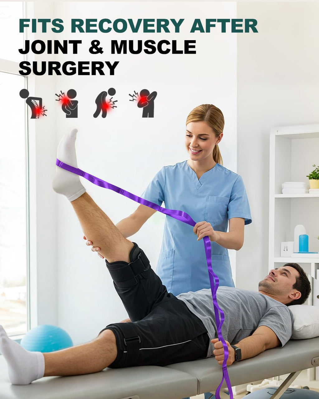 Boost flexibility, recover faster, and stretch safely with the Trideer 10-Loop Stretching Strap – durable, non-elastic, versatile for yoga, Pilates, physical therapy, and home or gym workouts.