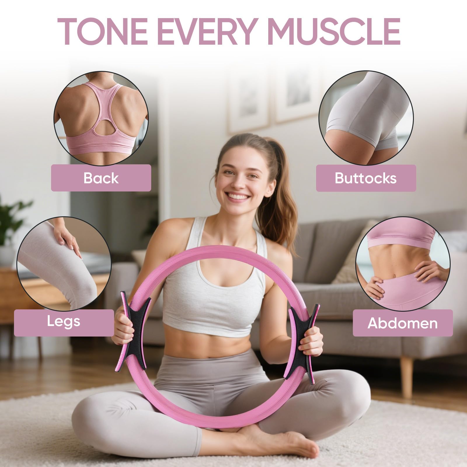 Achieve full-body toning, strength, and flexibility anywhere with the Home Pilates Kit—durable, all-in-one, non-slip, and portable, perfect for beginners and advanced Pilates enthusiasts alike.
