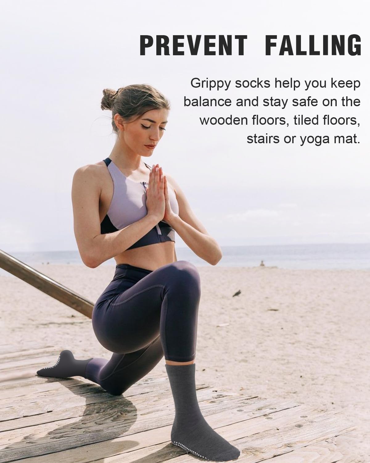 Stay safe, stable, and stylish with non-slip Pilates socks—breathable, cushioned, and perfect for yoga, barre, studio workouts, or home use. Comfort and grip in every step.
