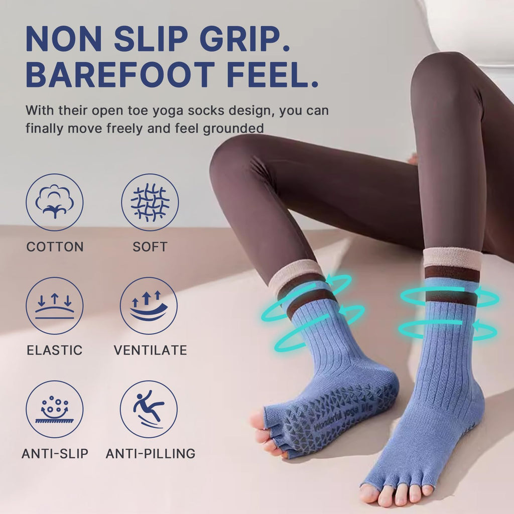 Train with confidence and comfort—these non-slip Pilates yoga socks deliver secure grip, breathable support, and stylish design for every workout, from barre to yoga and beyond.