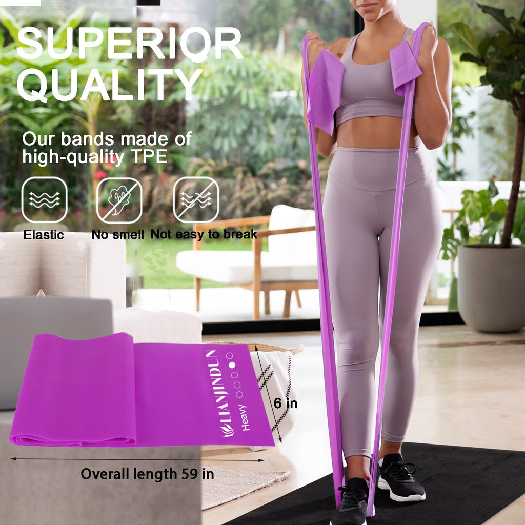 Build strength, tone muscles, and recover faster with 5 levels of professional resistance bands—durable, latex-free, portable, and perfect for home workouts, Pilates, yoga, or physical therapy.