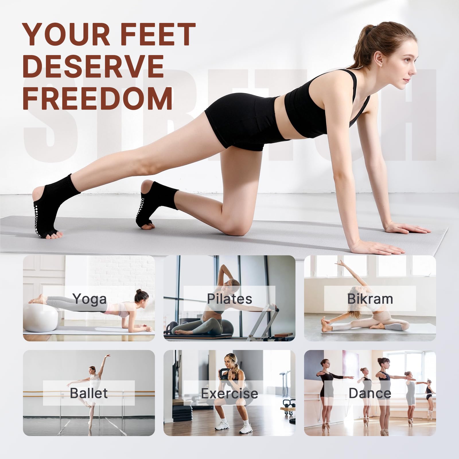 Train with confidence and comfort—these non-slip Pilates yoga socks deliver secure grip, breathable support, and stylish design for every workout, from barre to yoga and beyond.