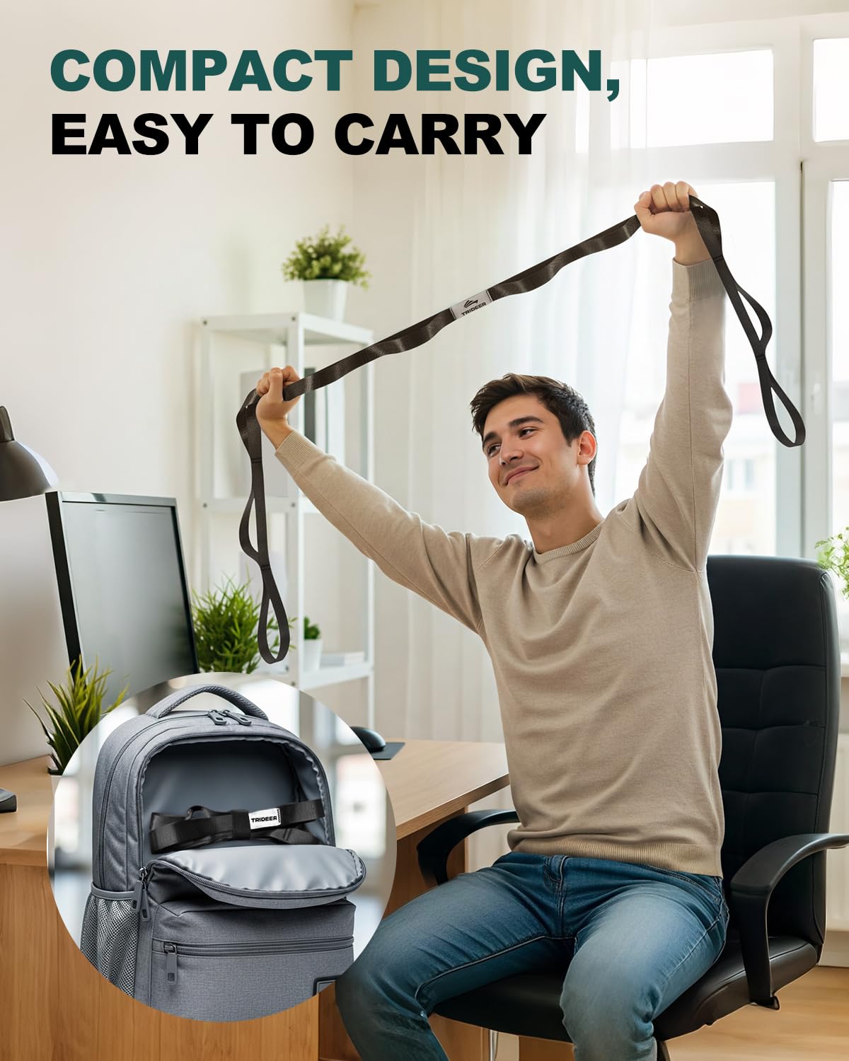 Boost flexibility, recover faster, and stretch safely with the Trideer 10-Loop Stretching Strap – durable, non-elastic, versatile for yoga, Pilates, physical therapy, and home or gym workouts.