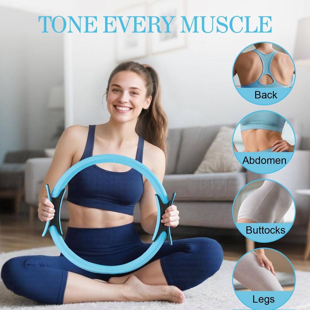 Achieve full-body toning, strength, and flexibility anywhere with the Home Pilates Kit—durable, all-in-one, non-slip, and portable, perfect for beginners and advanced Pilates enthusiasts alike.