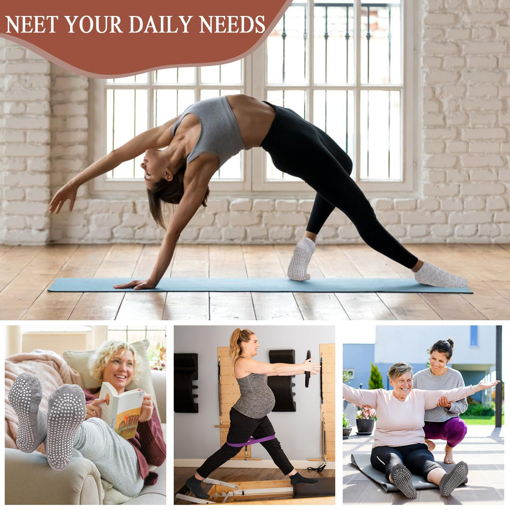 Stay safe, stable, and stylish with non-slip Pilates socks—breathable, cushioned, and perfect for yoga, barre, studio workouts, or home use. Comfort and grip in every step.