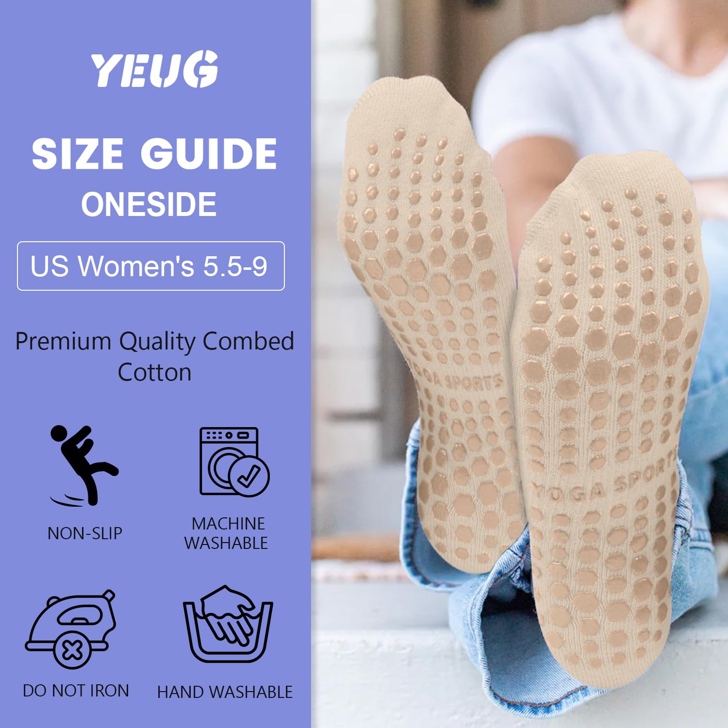 Stay safe, stable, and stylish with non-slip Pilates socks—breathable, cushioned, and perfect for yoga, barre, studio workouts, or home use. Comfort and grip in every step.