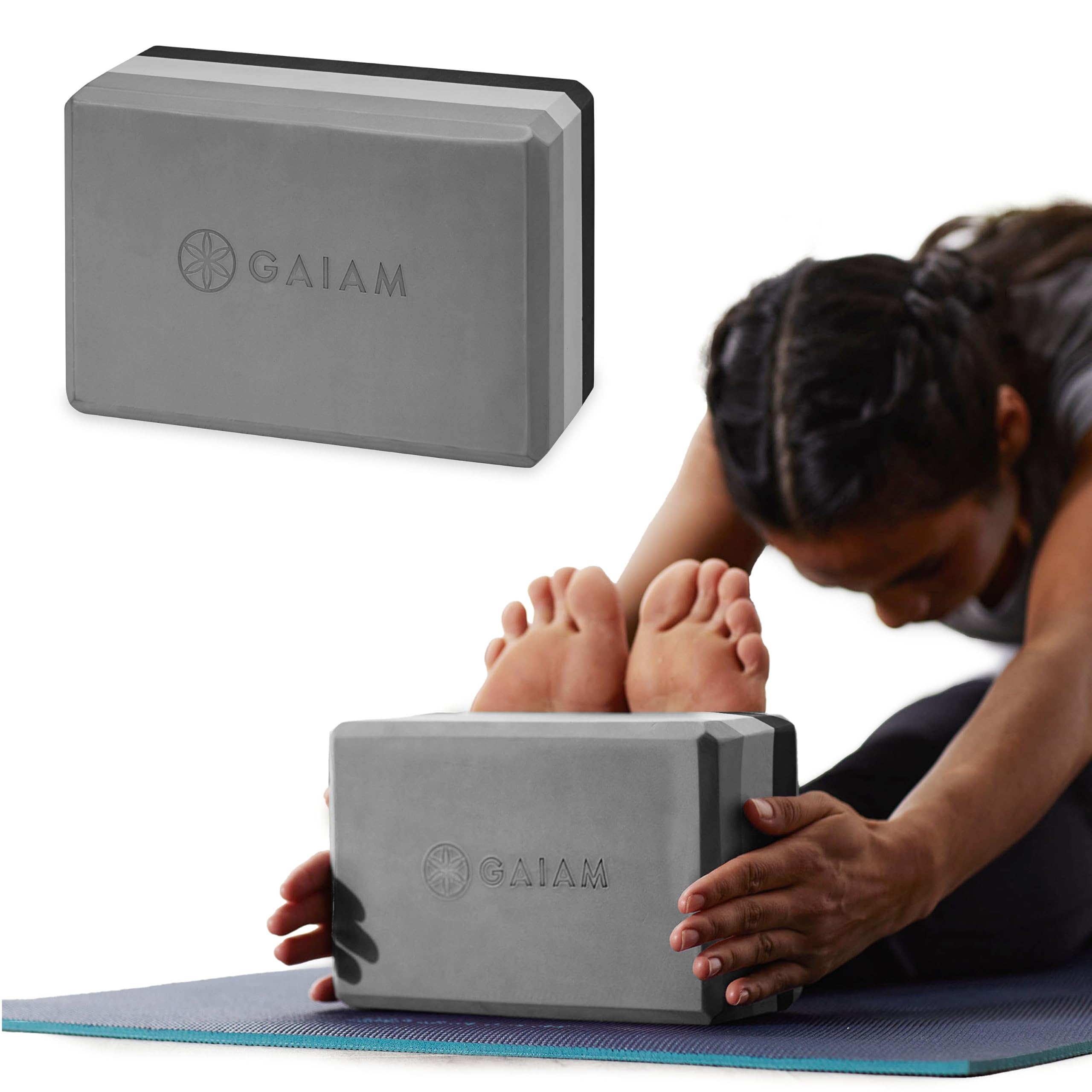 nhance stability, balance, and flexibility with the Gaiam Yoga Block & Strap Combo – durable, non-slip foam block and cotton strap help deepen stretches and safely modify poses for all skill levels.