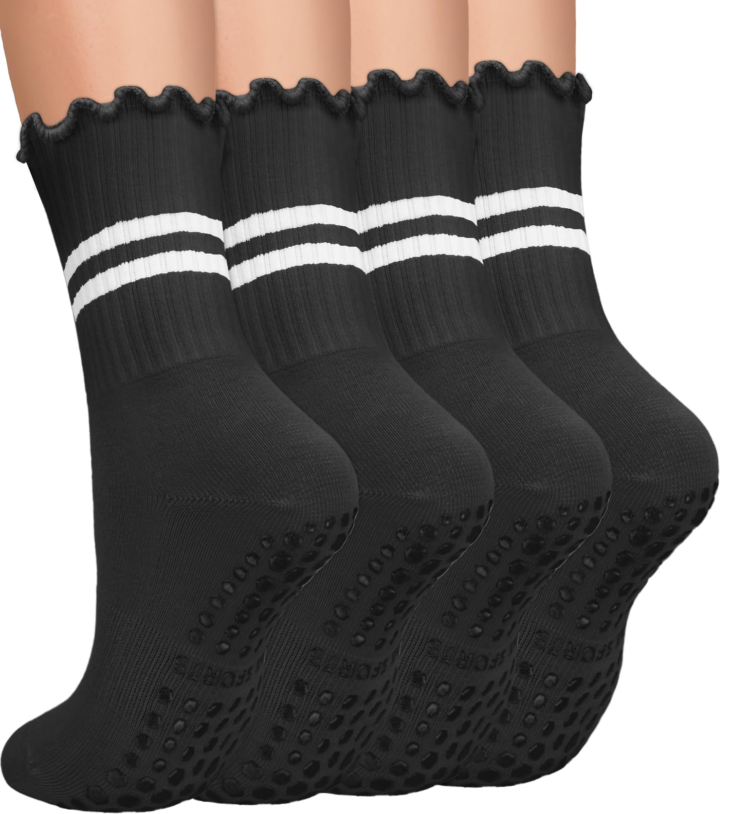 Stay safe, stable, and stylish with non-slip Pilates socks—breathable, cushioned, and perfect for yoga, barre, studio workouts, or home use. Comfort and grip in every step.